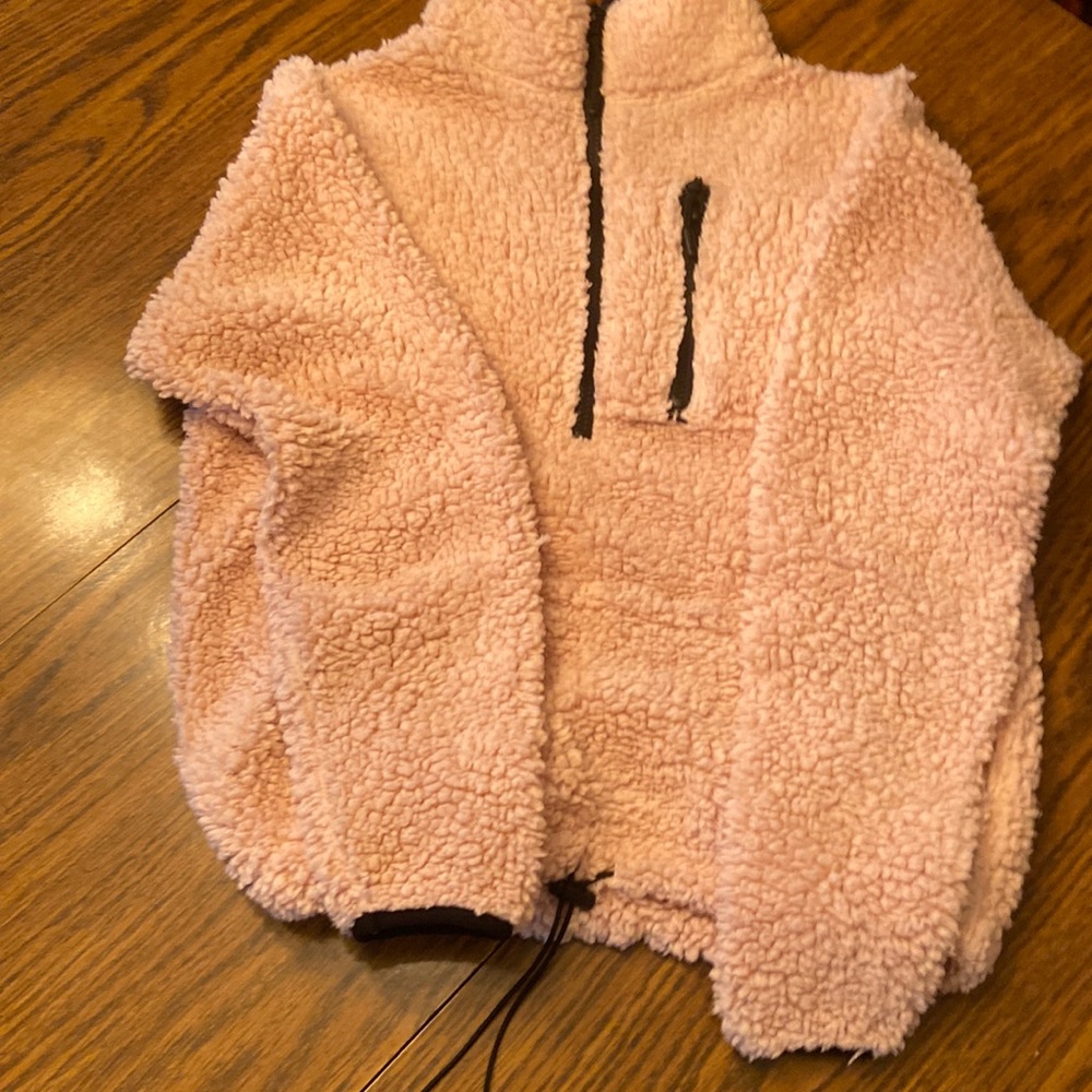 Pink fluffy pullover